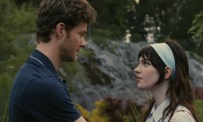 Jack Quaid and Sophie Thatcher in a scene from the 2025 sci-fi thriller film Companion.