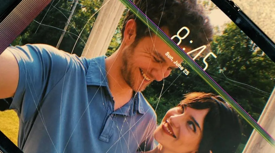 Jason and maya looking toward each other, a scene from companion movie 2025